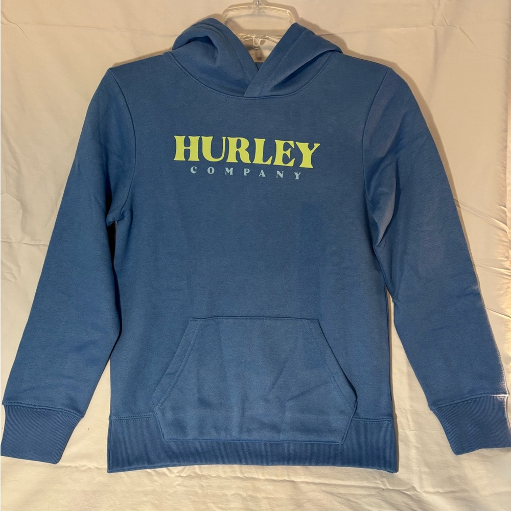 🆕 Hurley Blue Hoodie with Yellow Logo - NWT